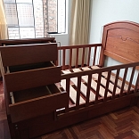 CAMA CUNA 1.5PLZ  MADERA CEDRO