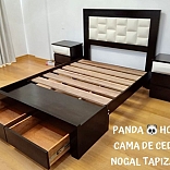 Cama de Cedro Nogal Tapizada