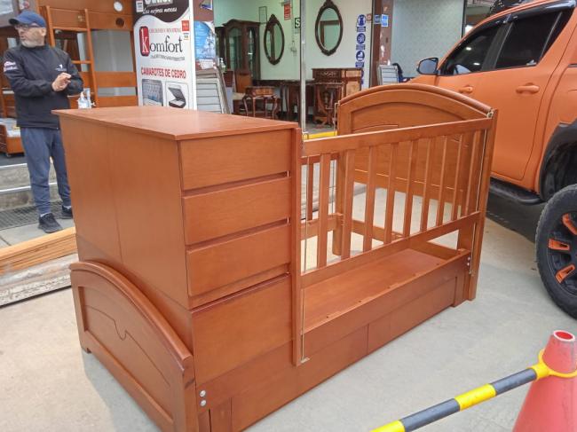 CAMA CUNA 1.5PLZ  MADERA CEDRO